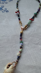 Mix of semi-precious stones and stainless steel marine details