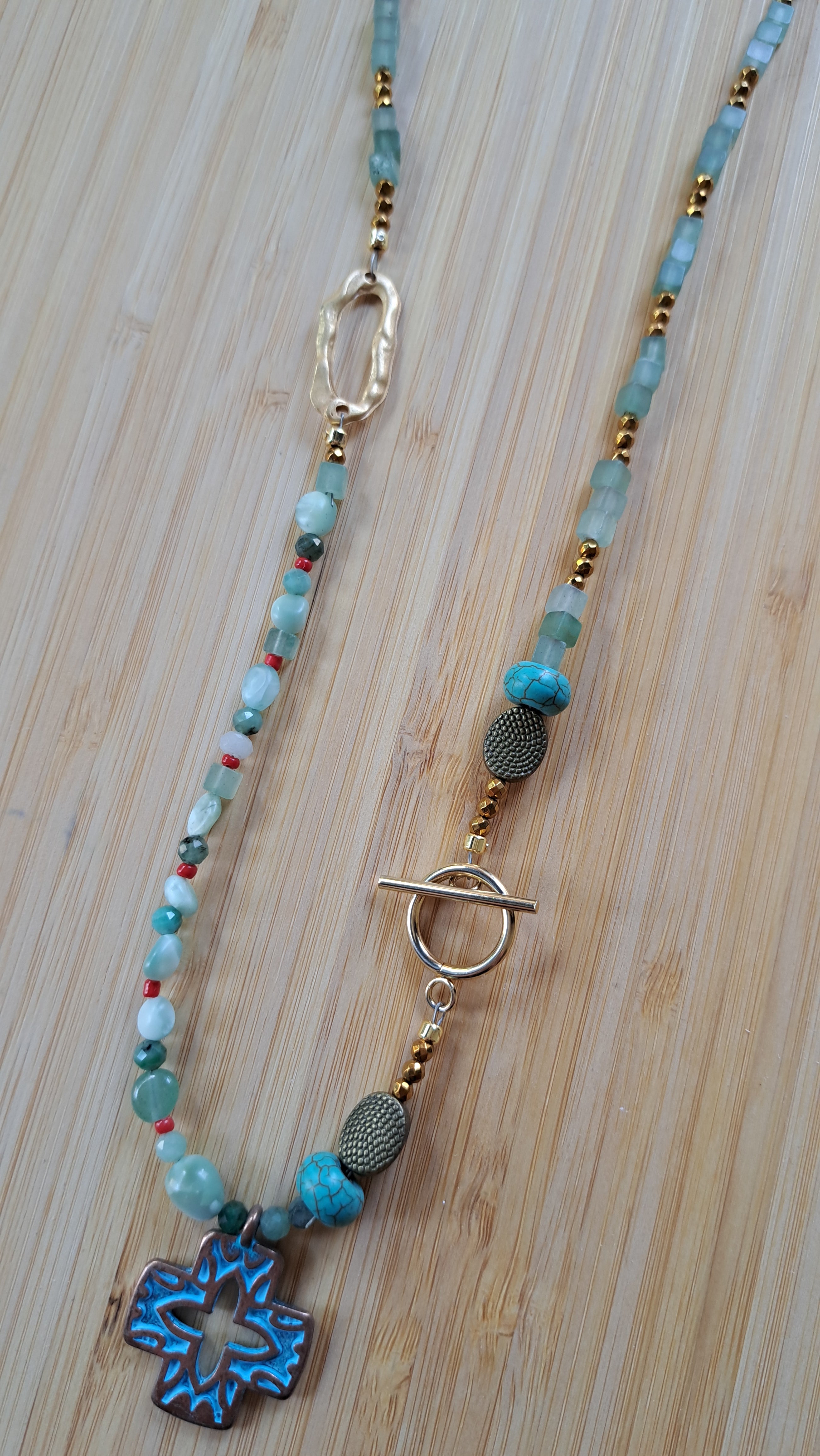 Jade, larimar, emerald and rose quartz forzen 