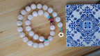 Rose quartz and Tibetan beads 