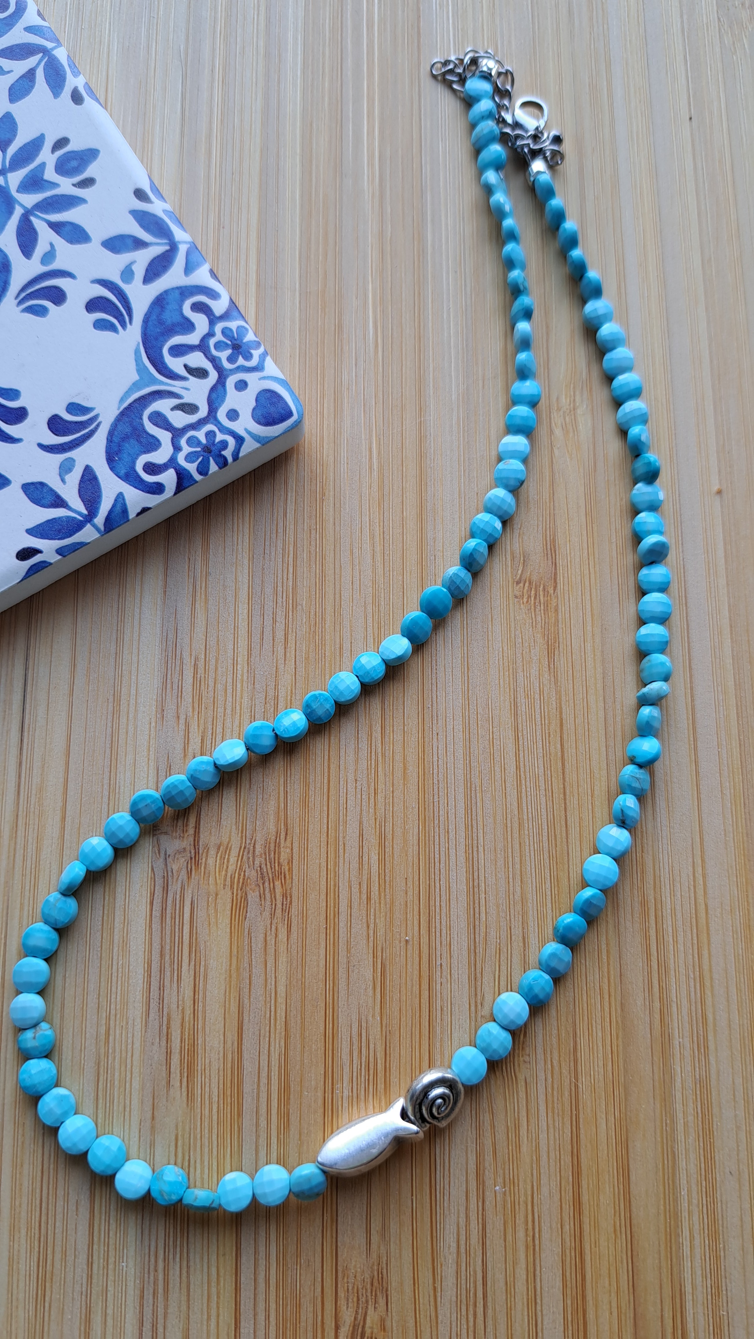 Turquoise and stainless steel 