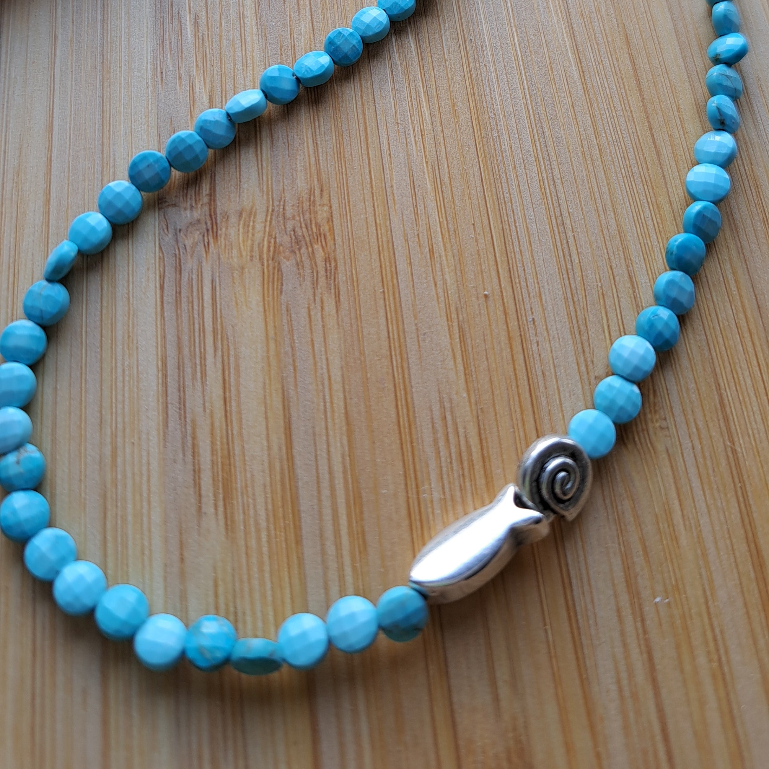 Turquoise and stainless steel 