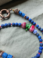 Lapis lazuli and lava stone