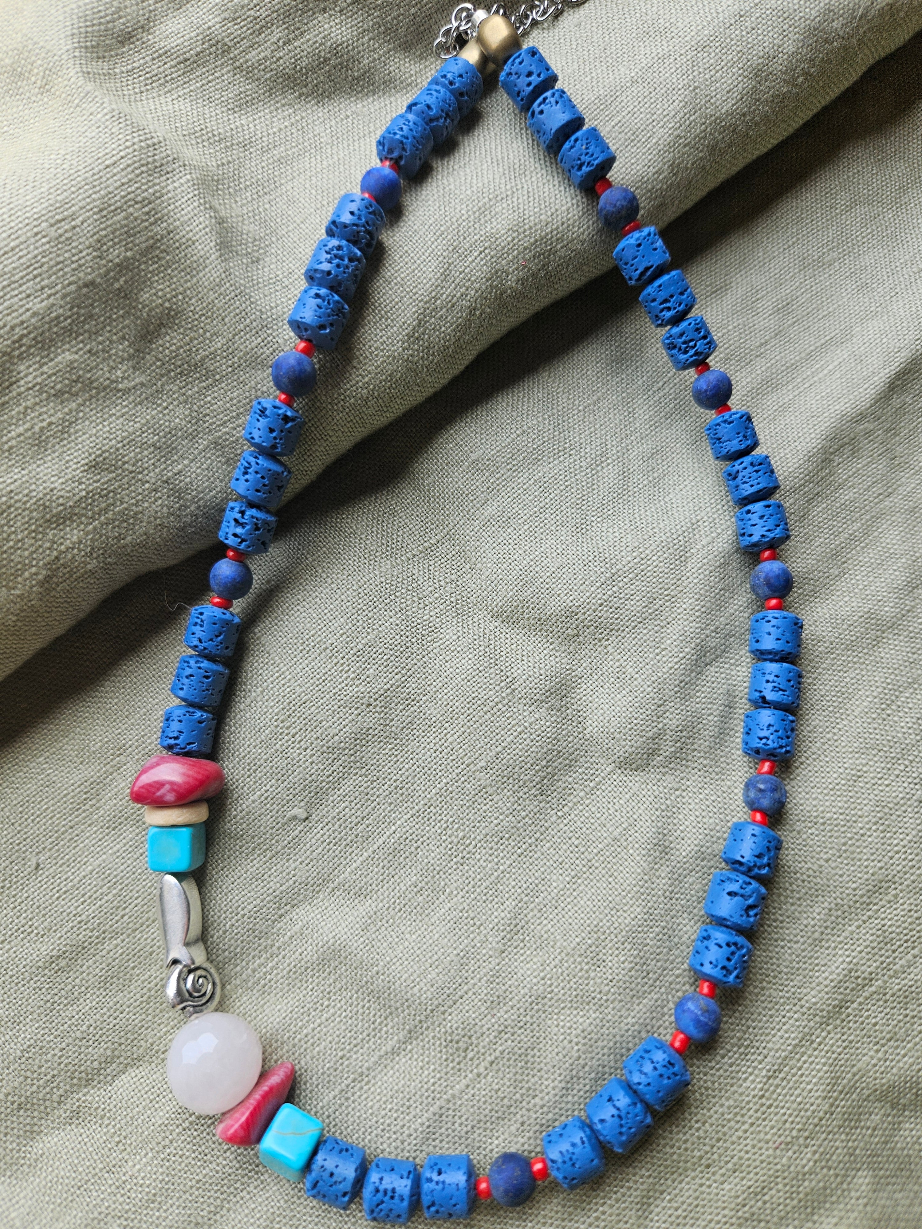 Lava stone and Lapis Lazuli 