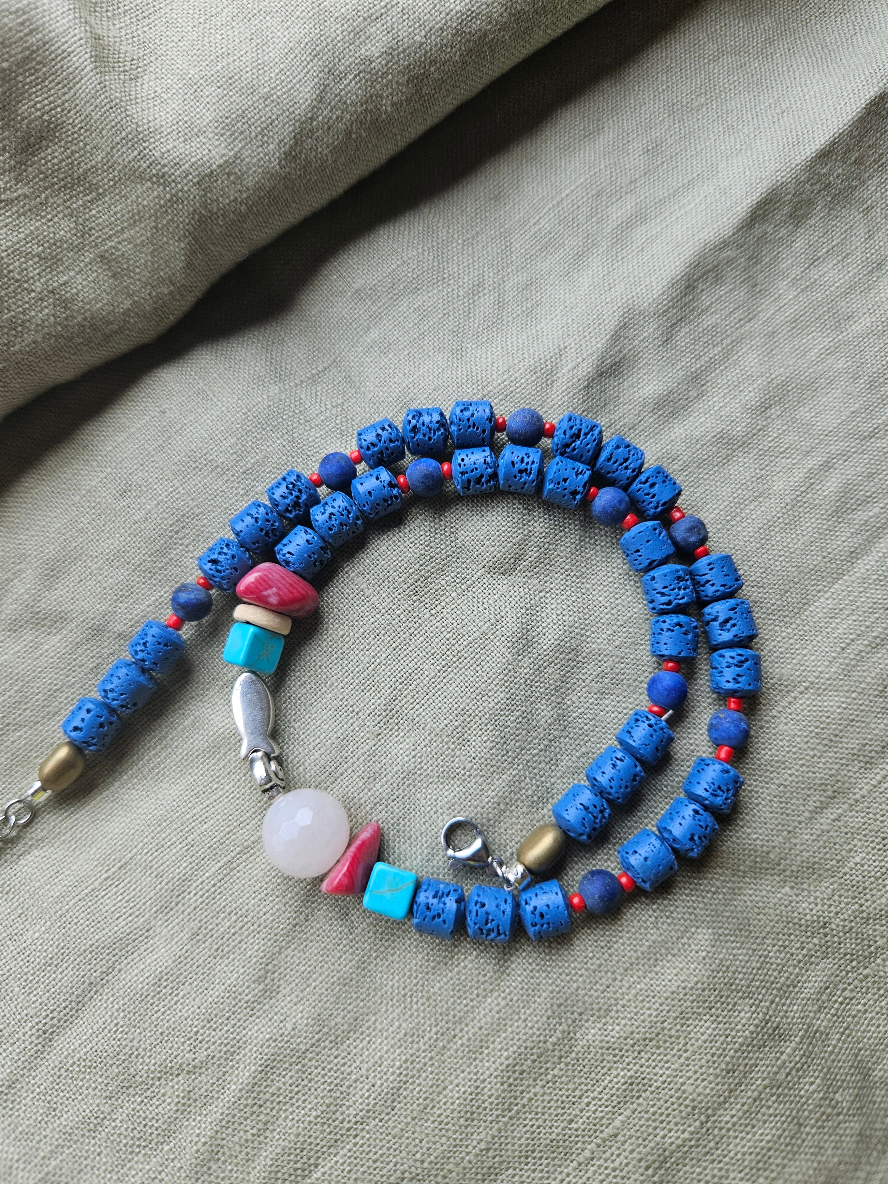 Lava stone and Lapis Lazuli 