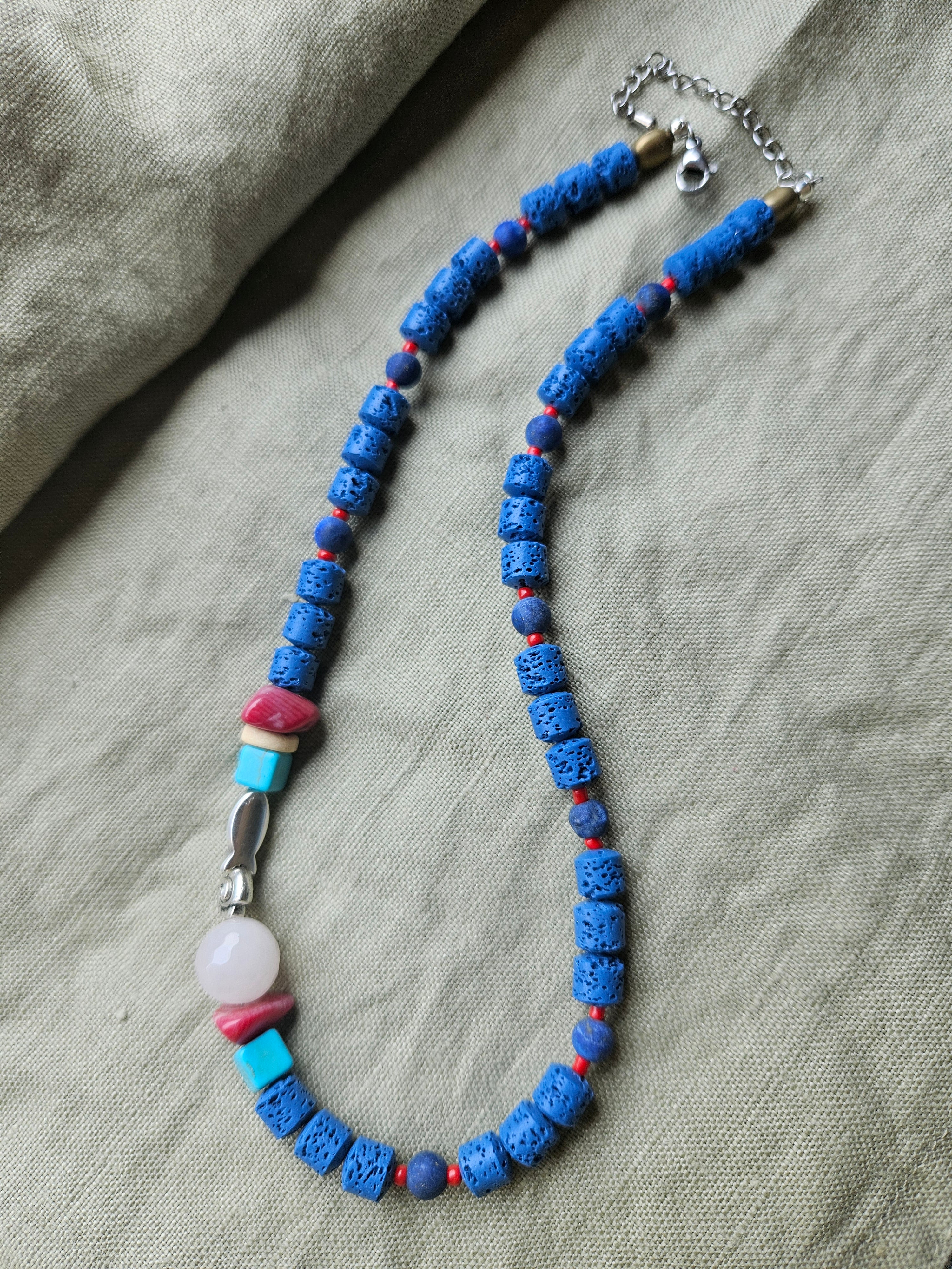 Lava stone and Lapis Lazuli 