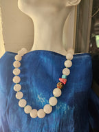 Rose quartz and Tibetan beads 