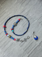 Lapis lazuli, lava and coral
