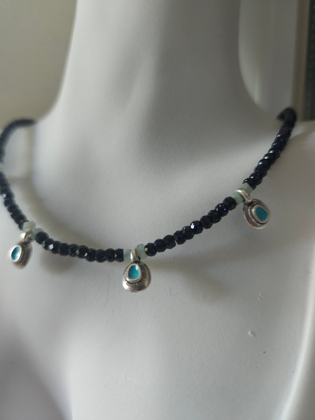 Goldstone and larimar