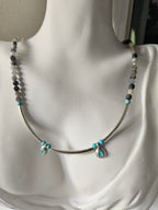 Sodalite and stainless steel