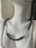 Jade and stainless steel