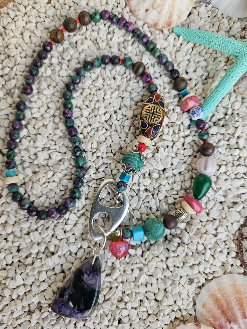 Jade and mix of semi-precious stones
