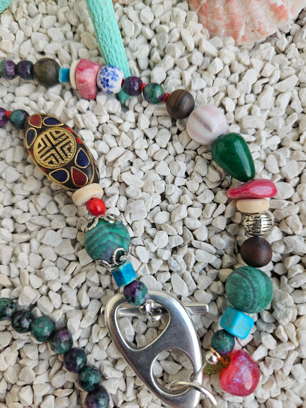 Jade and mix of semi-precious stones