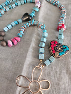 Turquoises, haulit and Indonesian beads