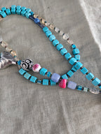 Synthetic turquoise, citrine and Indonesian details 
