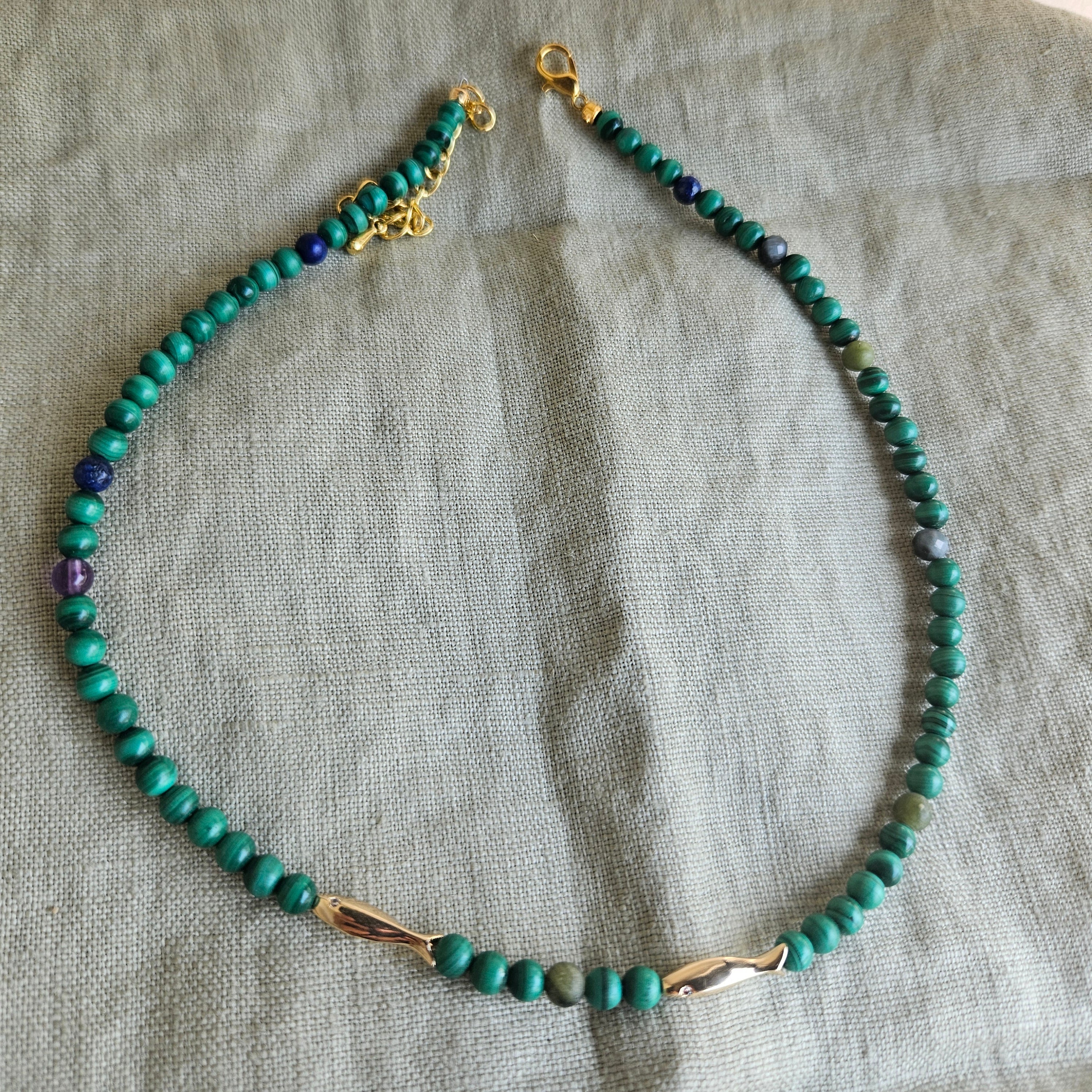 Malachite si inox