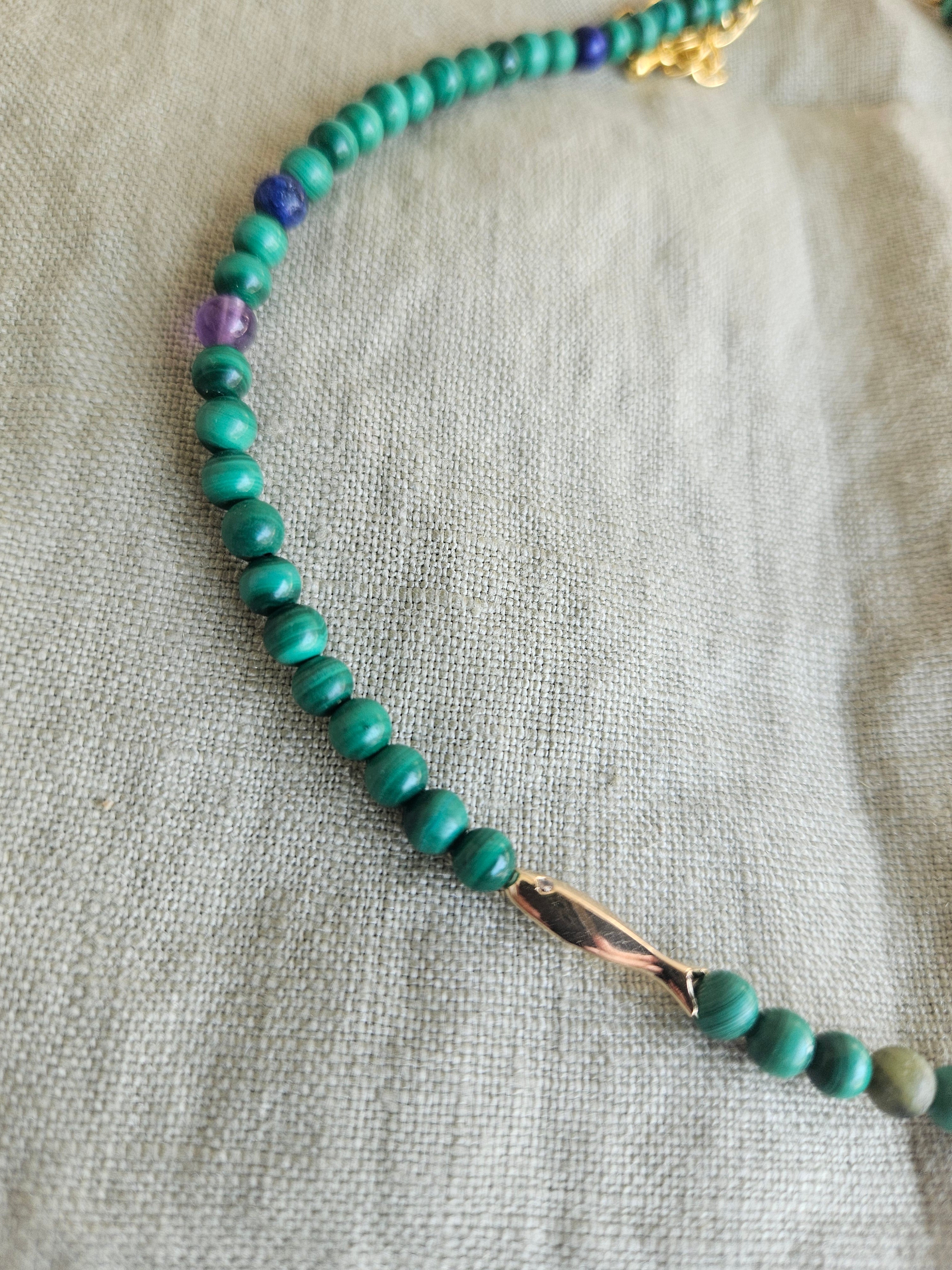 Malachite si inox