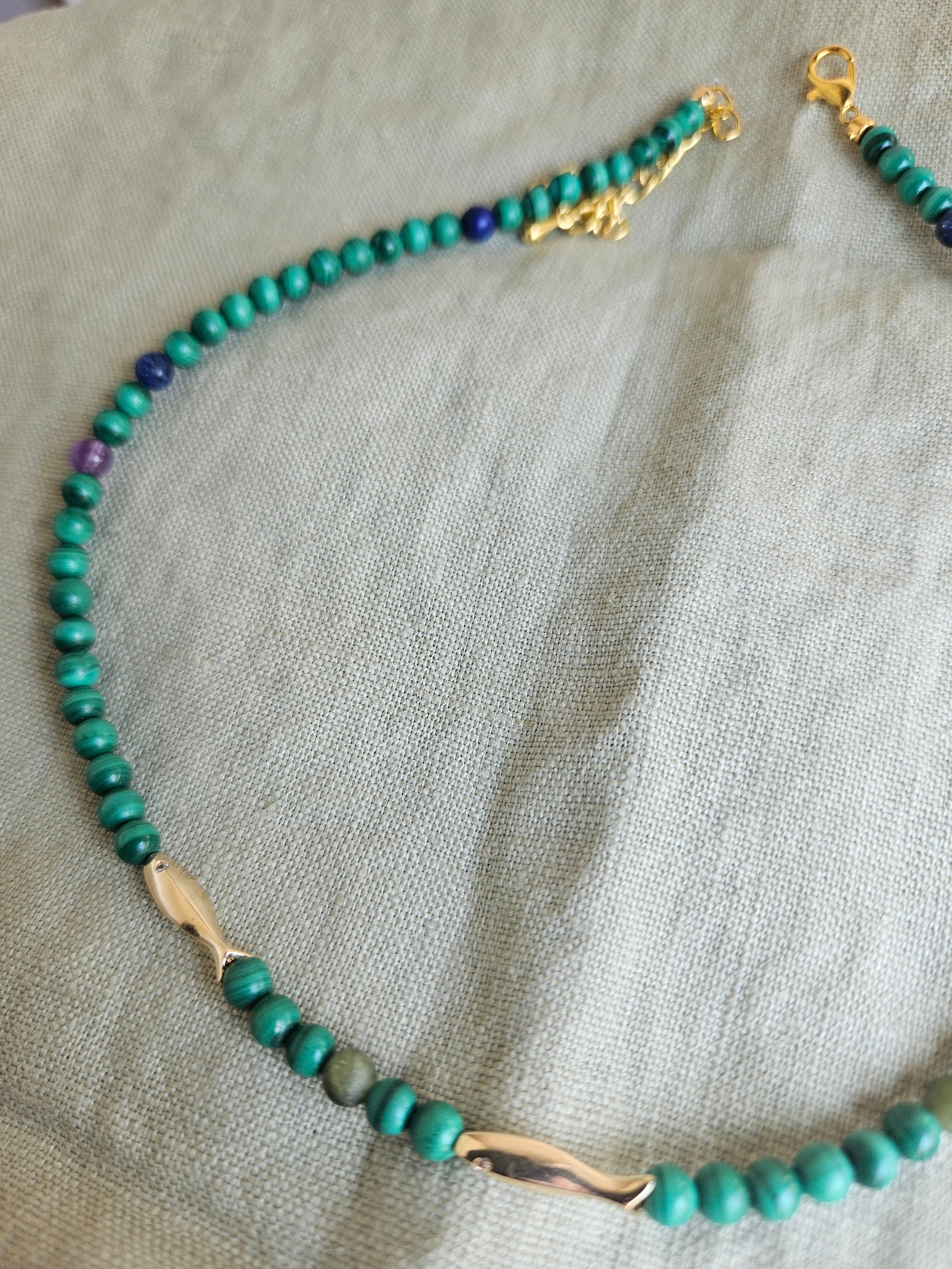 Malachite si inox