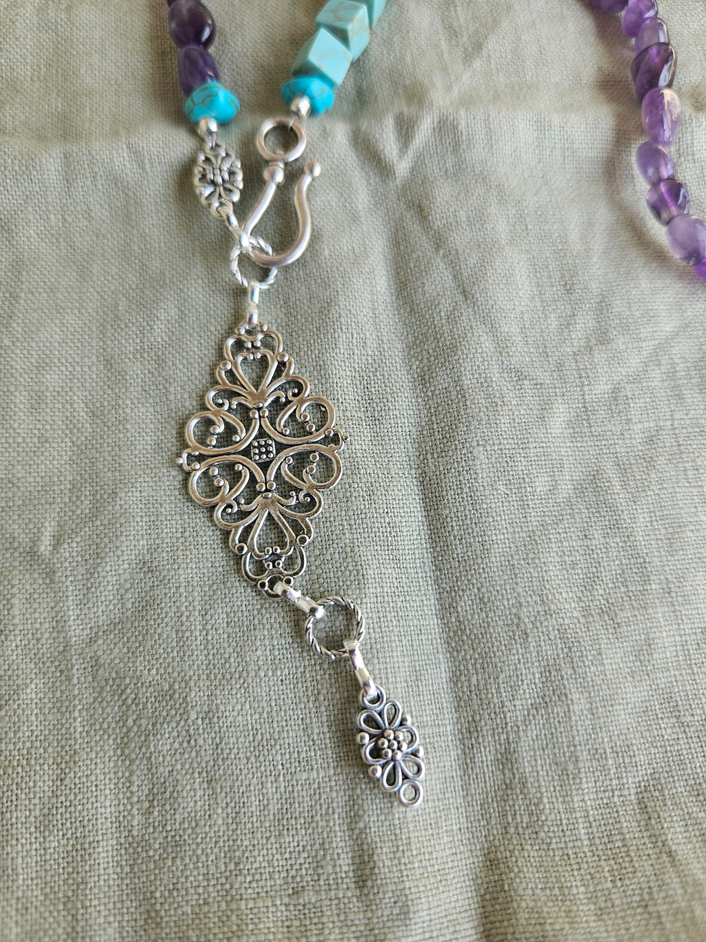 Amethyst and turquoise