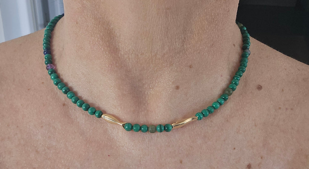 Malachite si inox