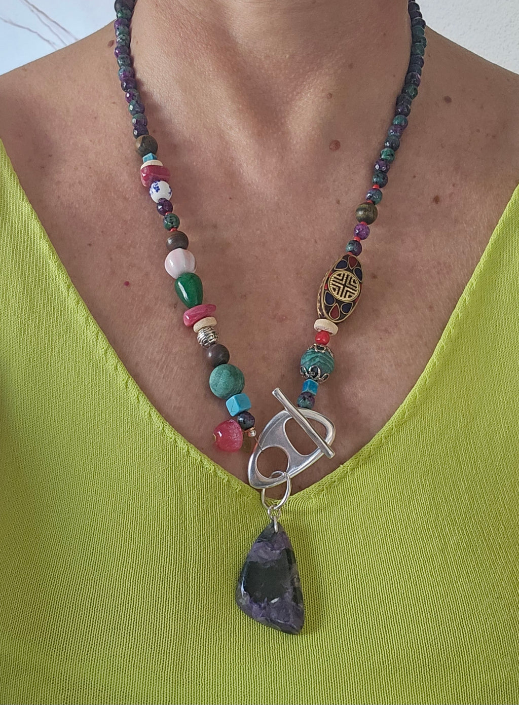 Jade and mix of semi-precious stones