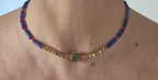 Lapis lazuli necklace with hematite details