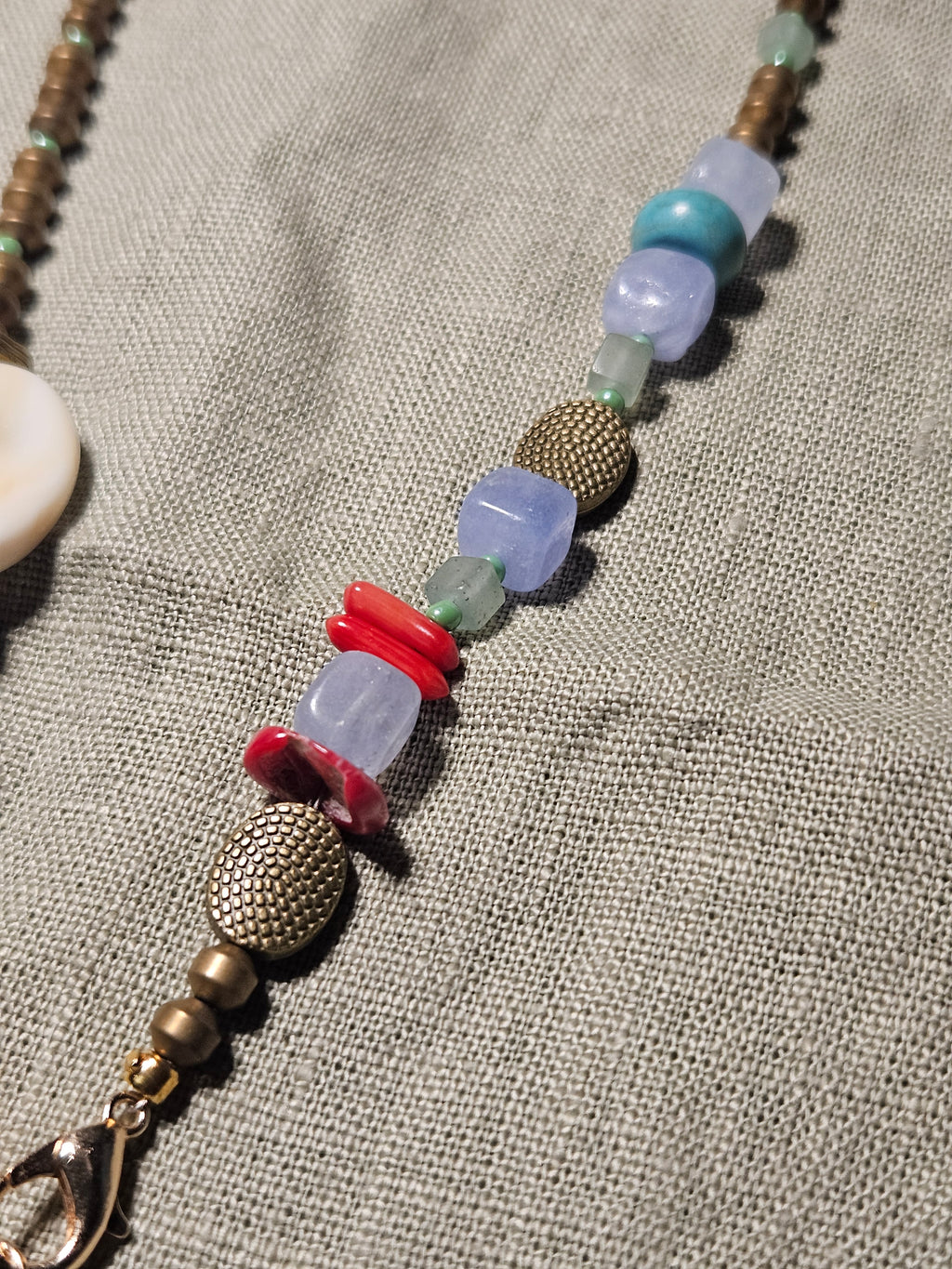 Green jade and stainless steel details