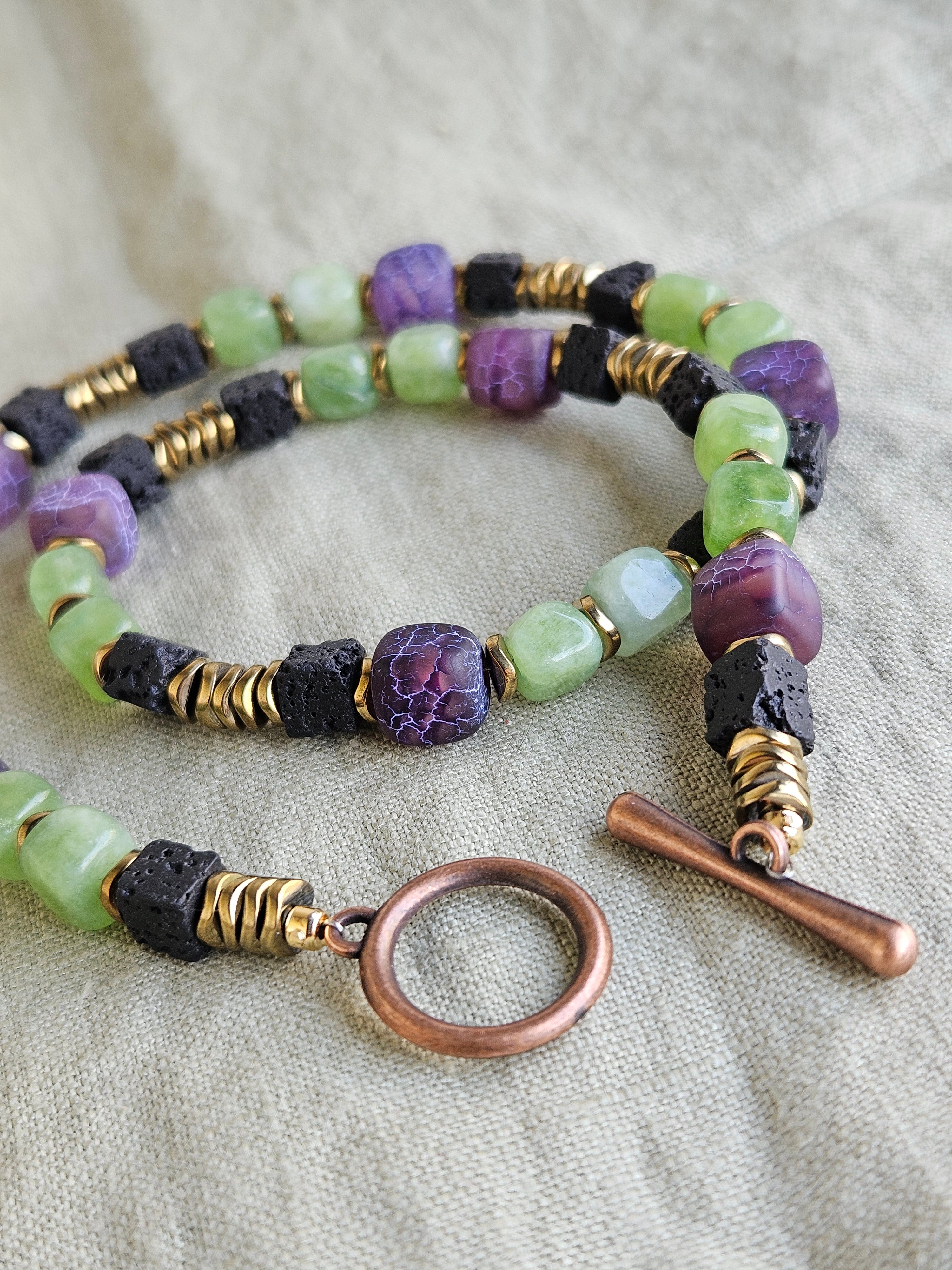 Jad, frozen ametist lava stone si hematite