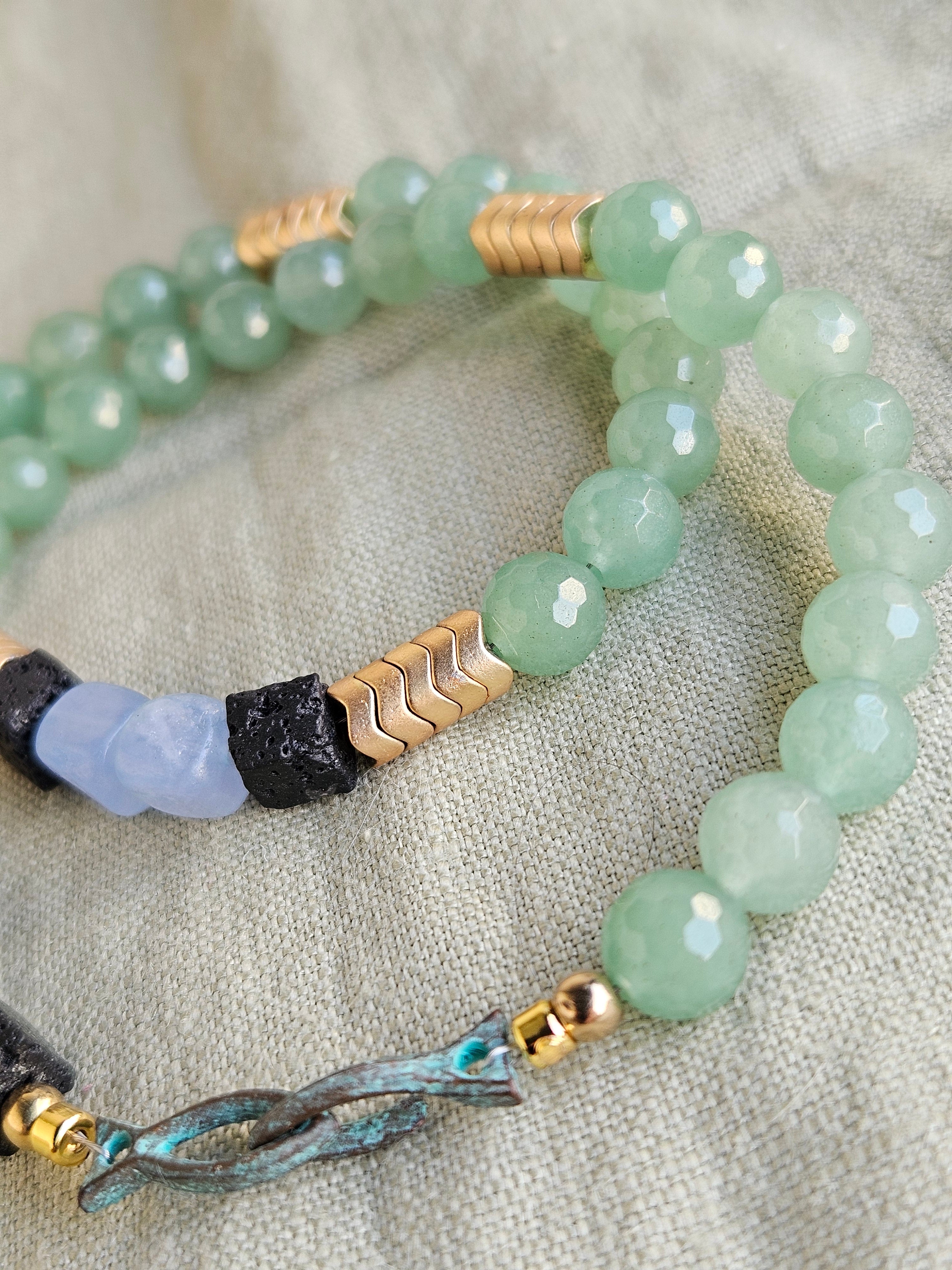 Aventurin, Hematite si jad