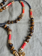Ochi de tigru si hematite-colier lung