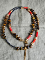 Ochi de tigru si hematite-colier lung