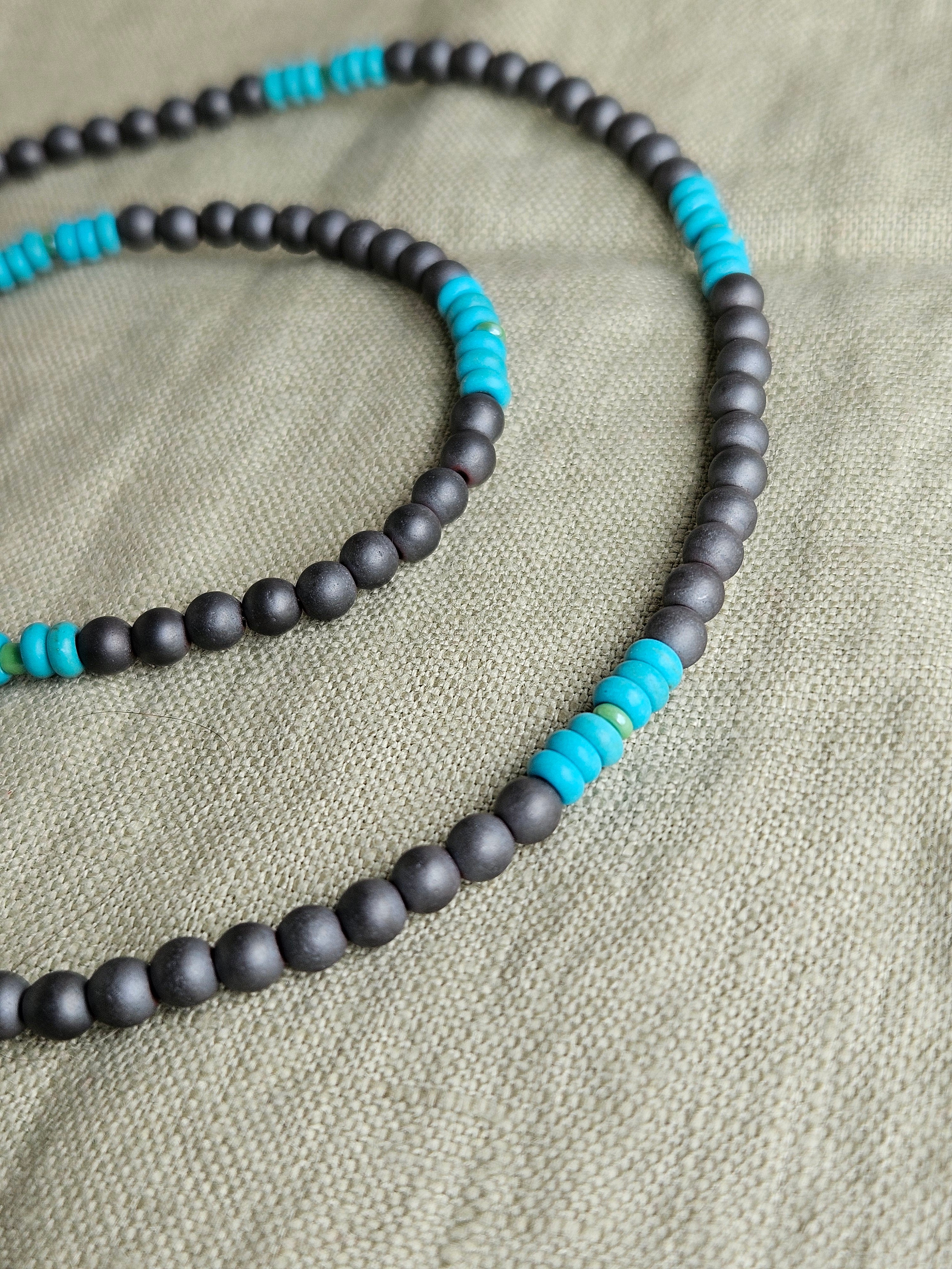 Hematite negre si turcoaz sintetic