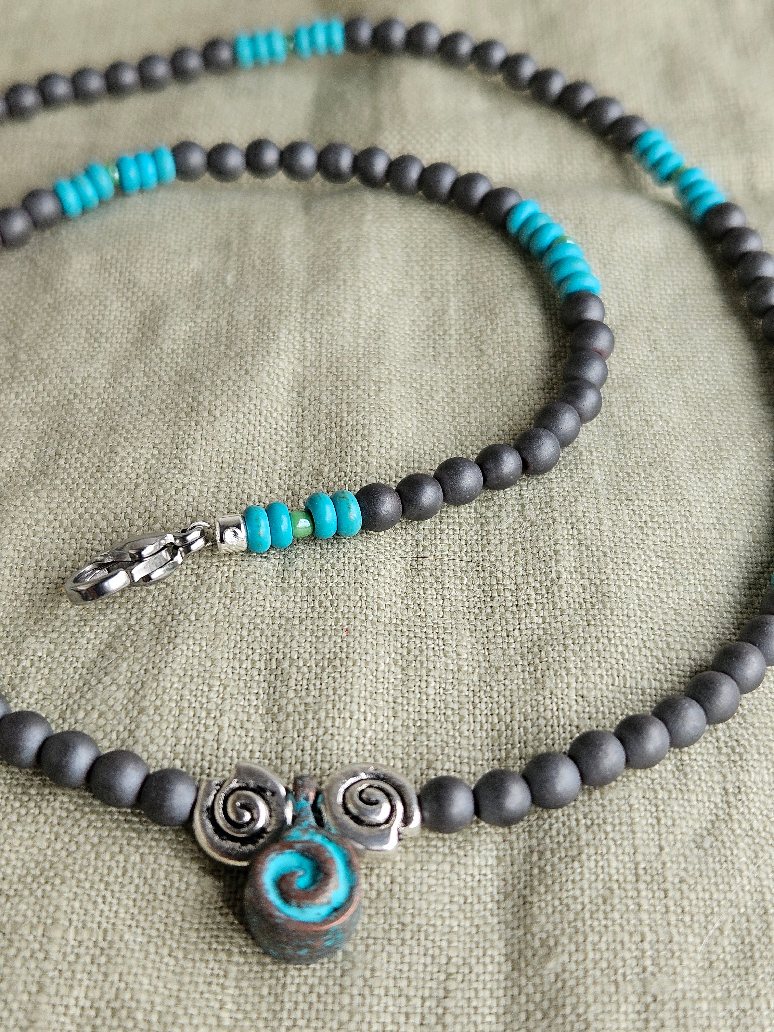 Hematite negre si turcoaz sintetic