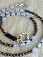 Aquamarina, pirita si hematite