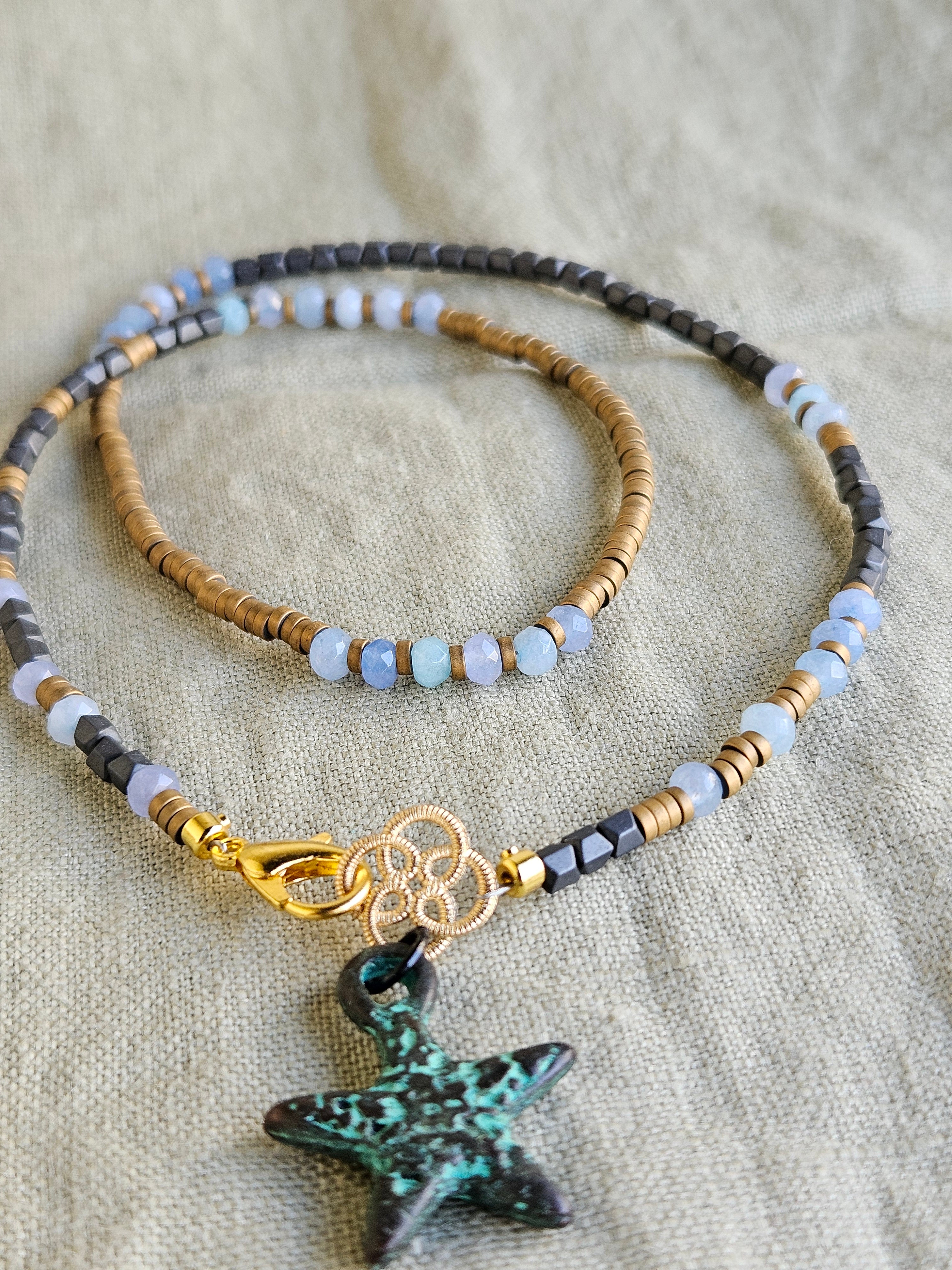 Aquamarina si hematite