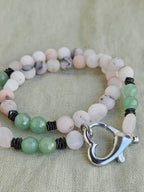 Quart roz, aventurin si hematite