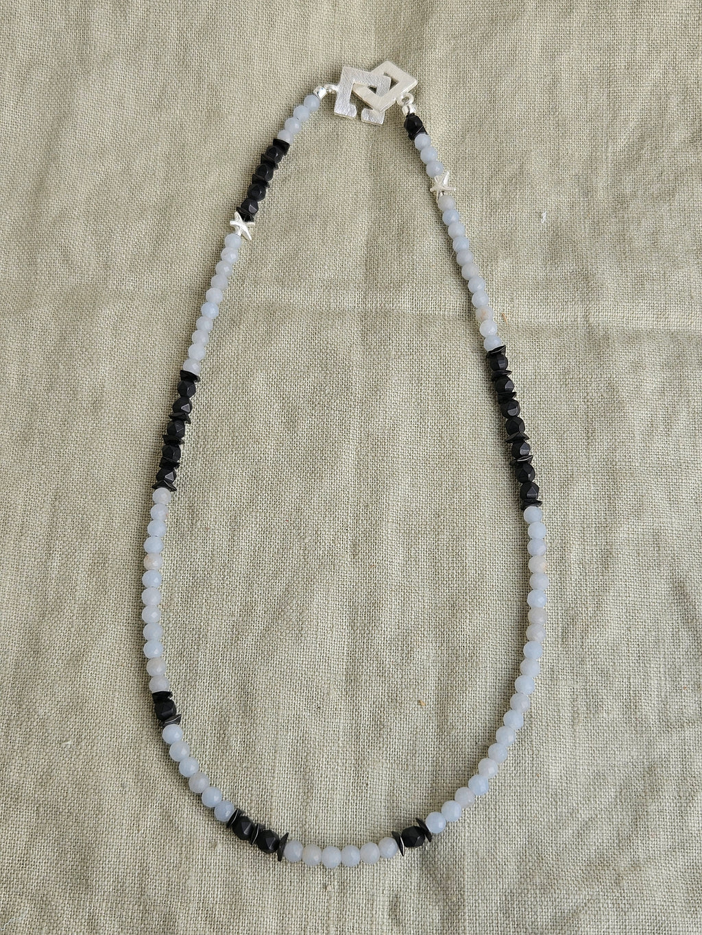 Angelit si hematit cu argint 925