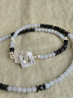 Angelit si hematit cu argint 925