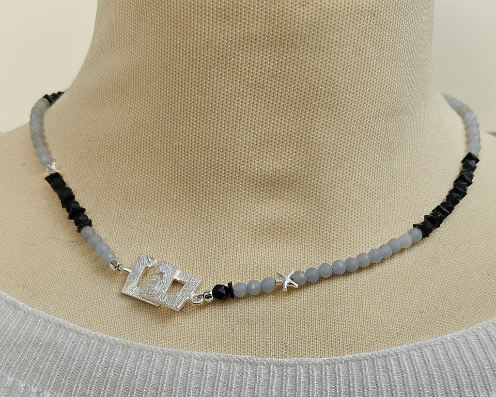 Angelit si hematit cu argint 925