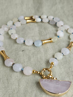 Morganit si cuart roz