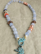 Acvamarina, hematite si sticla Krobo