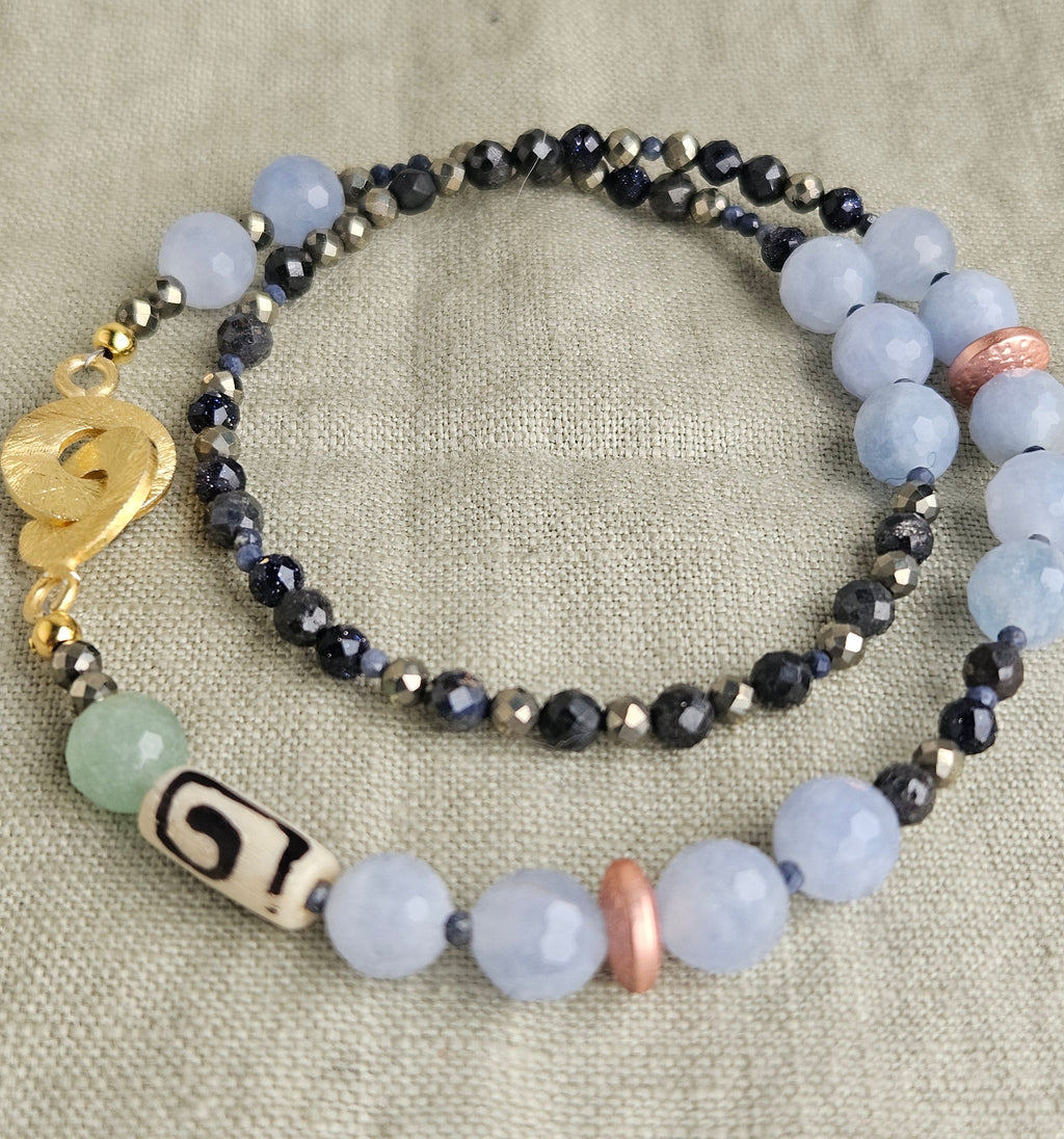 Acvamarina si mix de pietre