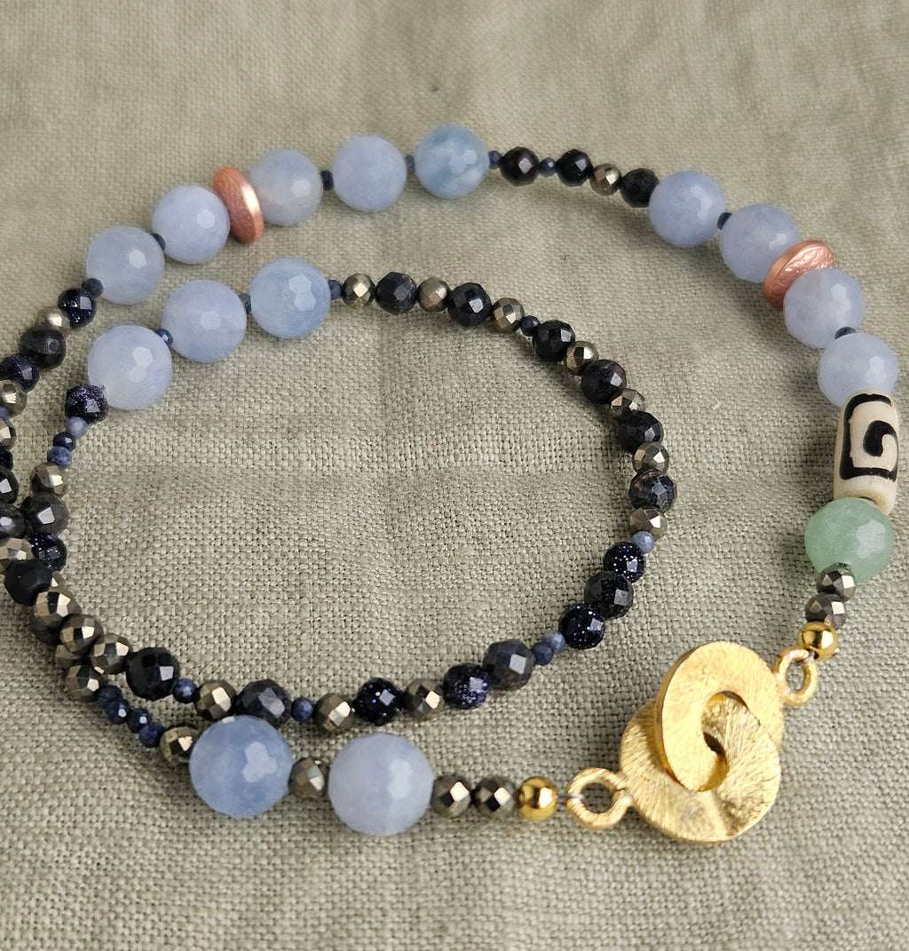 Acvamarina si mix de pietre