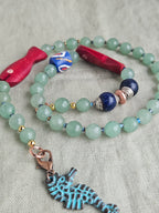 Aventurin, sticla Krobo si lapis lazuli