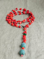 Coral si frosted malachite