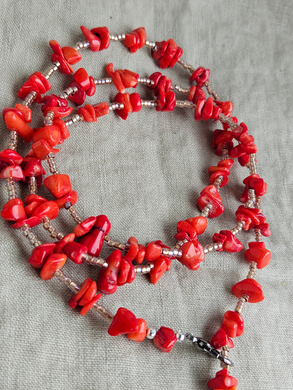 Coral si frosted malachite