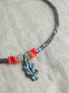 Hematit negru, coral si aventurin