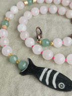 Cuart roz, aventurin, coral si cupru