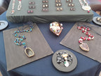 Copper wire and semi-precious stone necklace