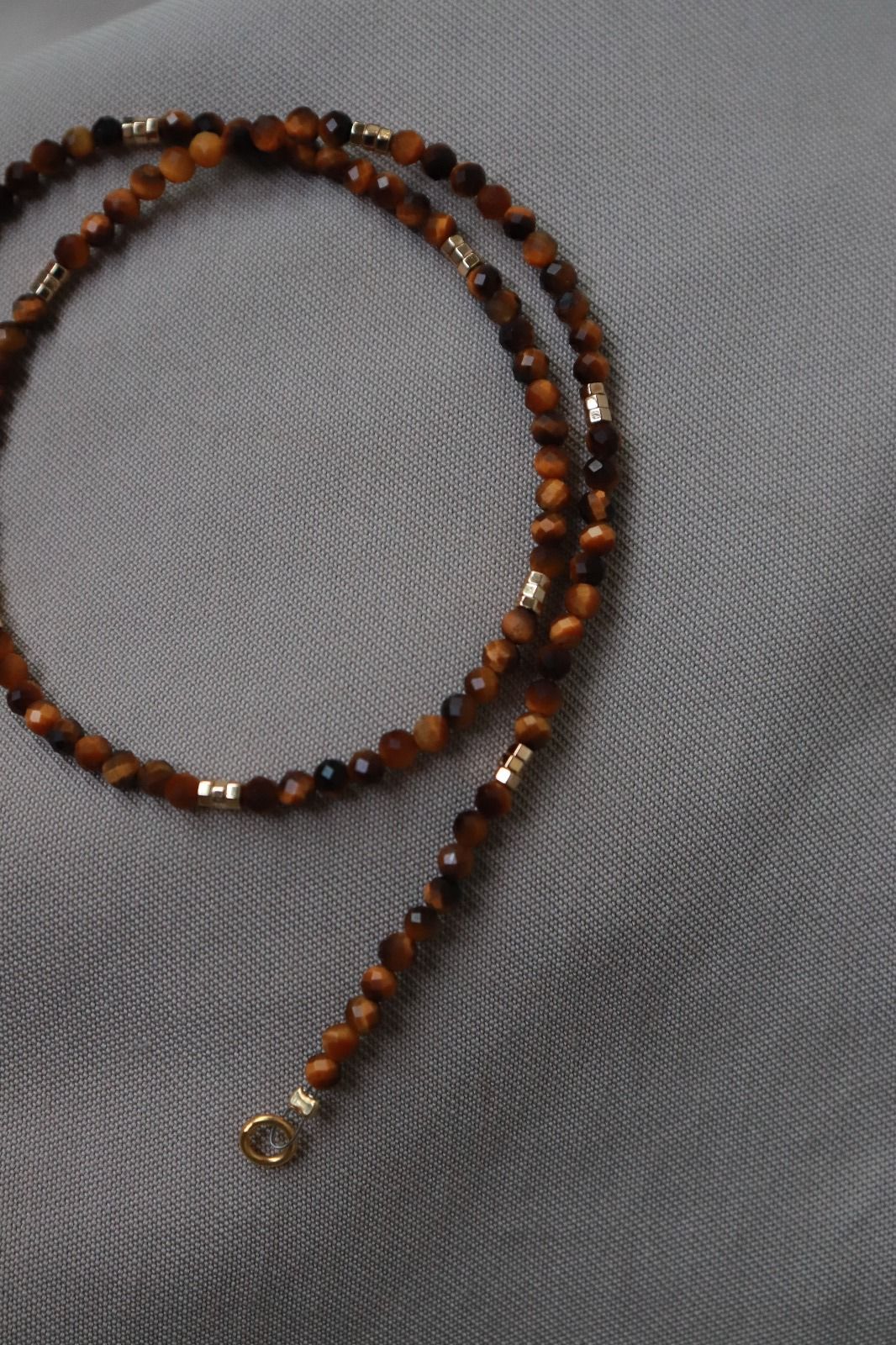 Tiger eye and hematite necklace