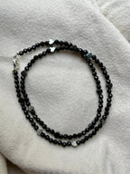 Onyx and hematite necklace Handmade gift